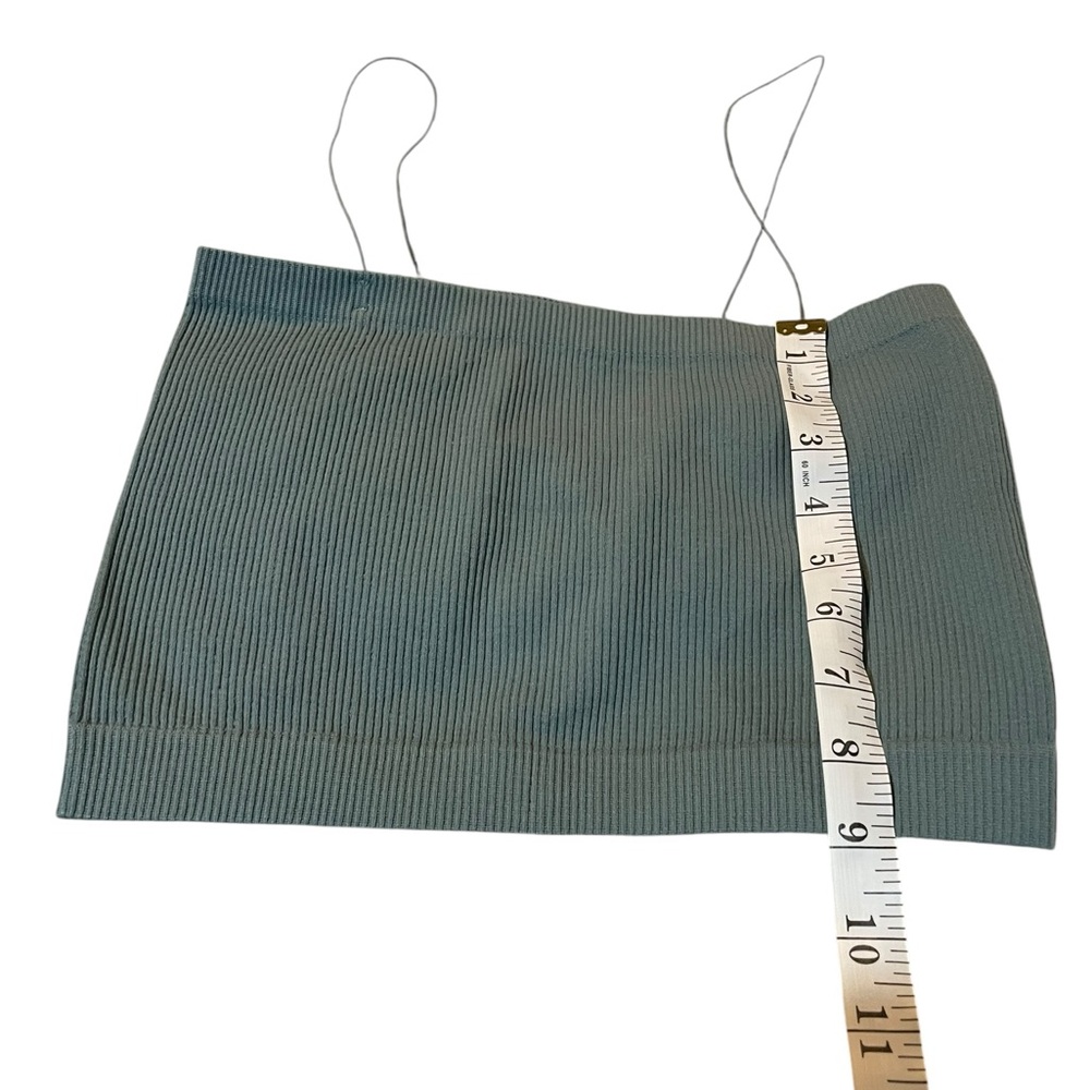 Mono B Teal Ribbed Crop Top - Picture 6 of 6